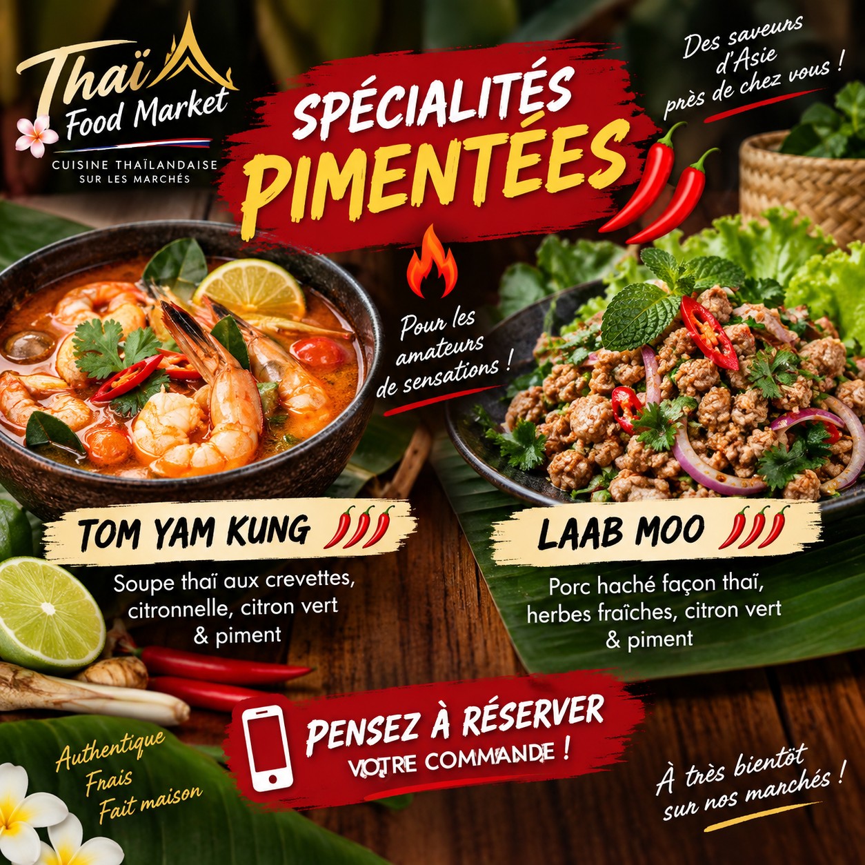 Illustration de la soupe Tom Yam aux crevettes